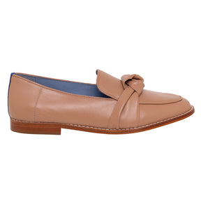 Mocassim Loafer Penny Knot Couro Nude
