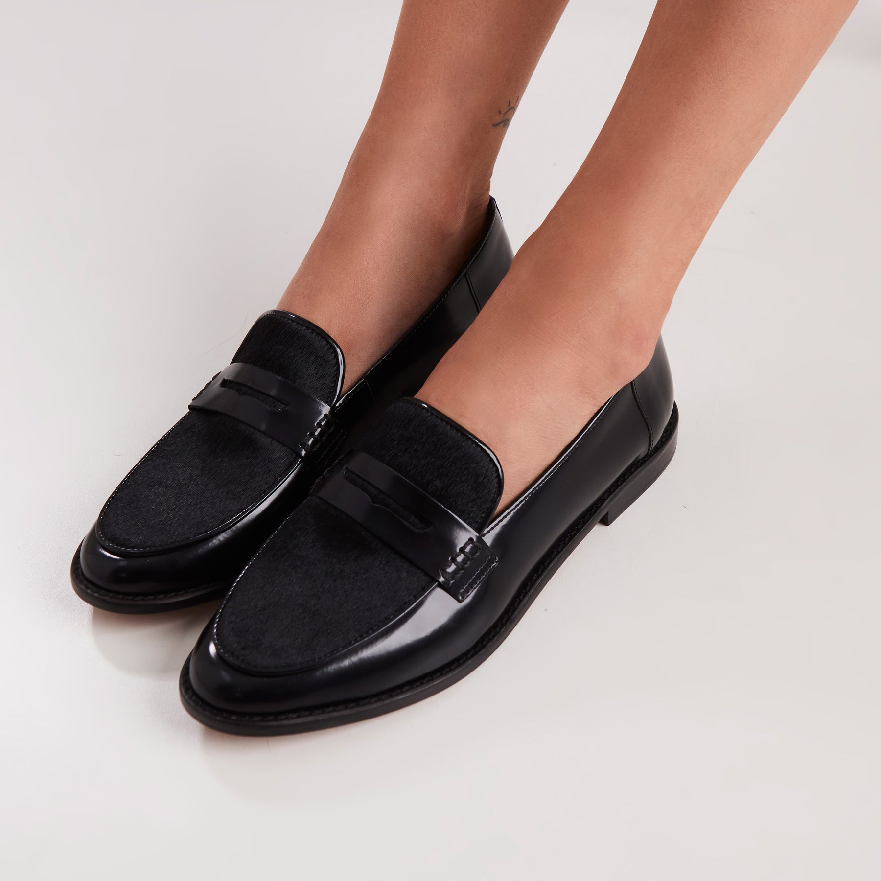 Penny Loafer Duo Wild Couro Preto