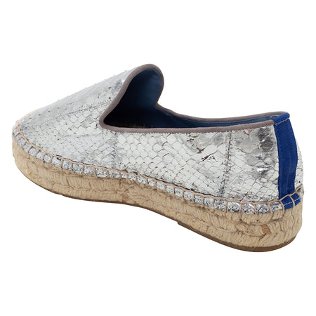 Espadrille Exotic Python Pewter