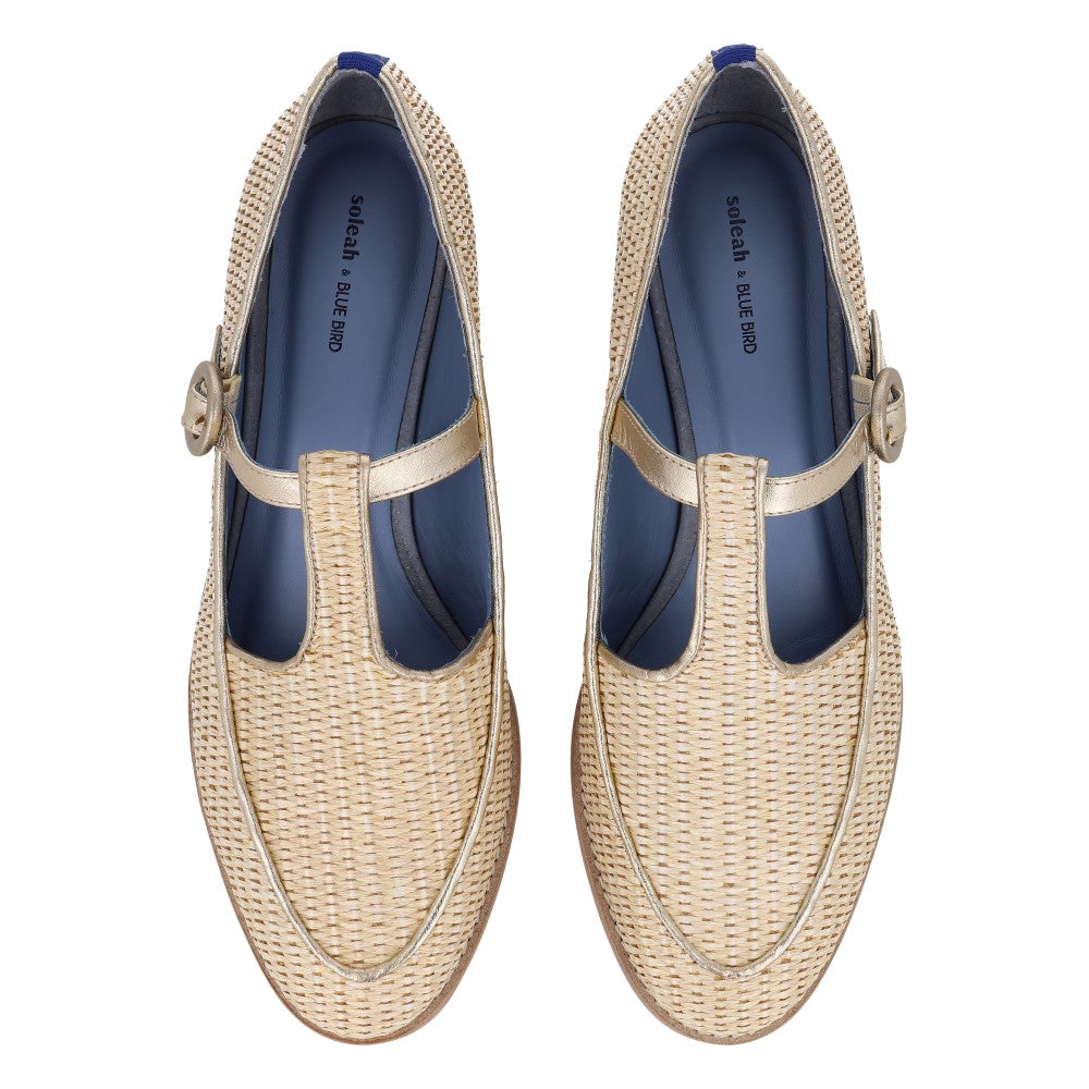 Loafer Buckle Palha Soleah & Blue Bird