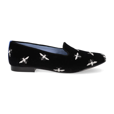 Loafer Veludo Bees Preto