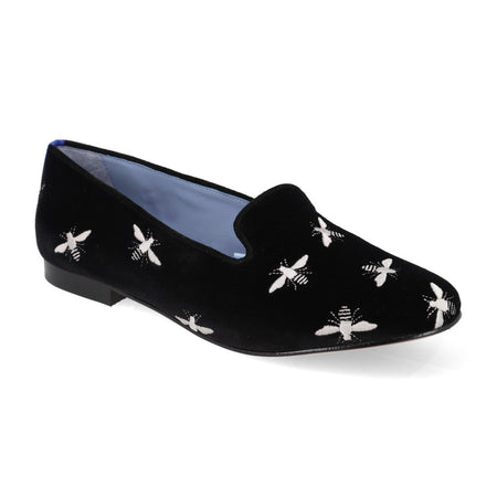 Loafer Veludo Bees Preto