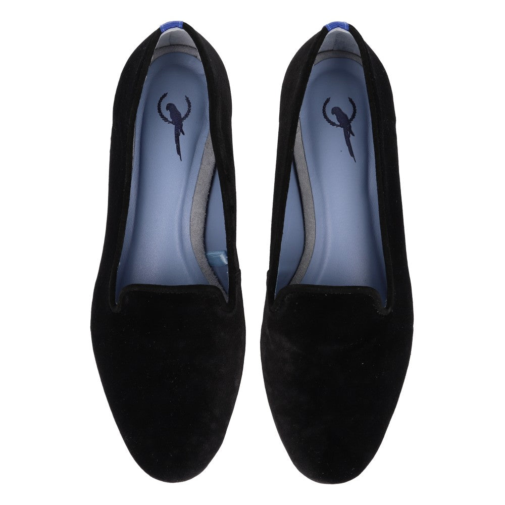 Loafer Veludo Liso Preto