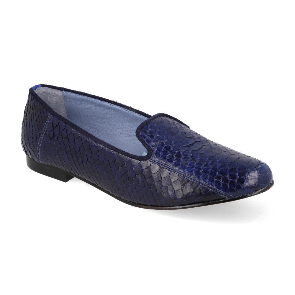 Loafer Python Azul Marinho