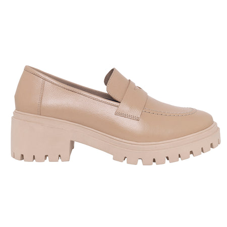 High Loafer Classic Couro Bege