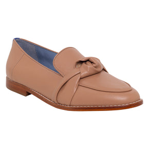 Mocassim Loafer Penny Knot Couro Nude