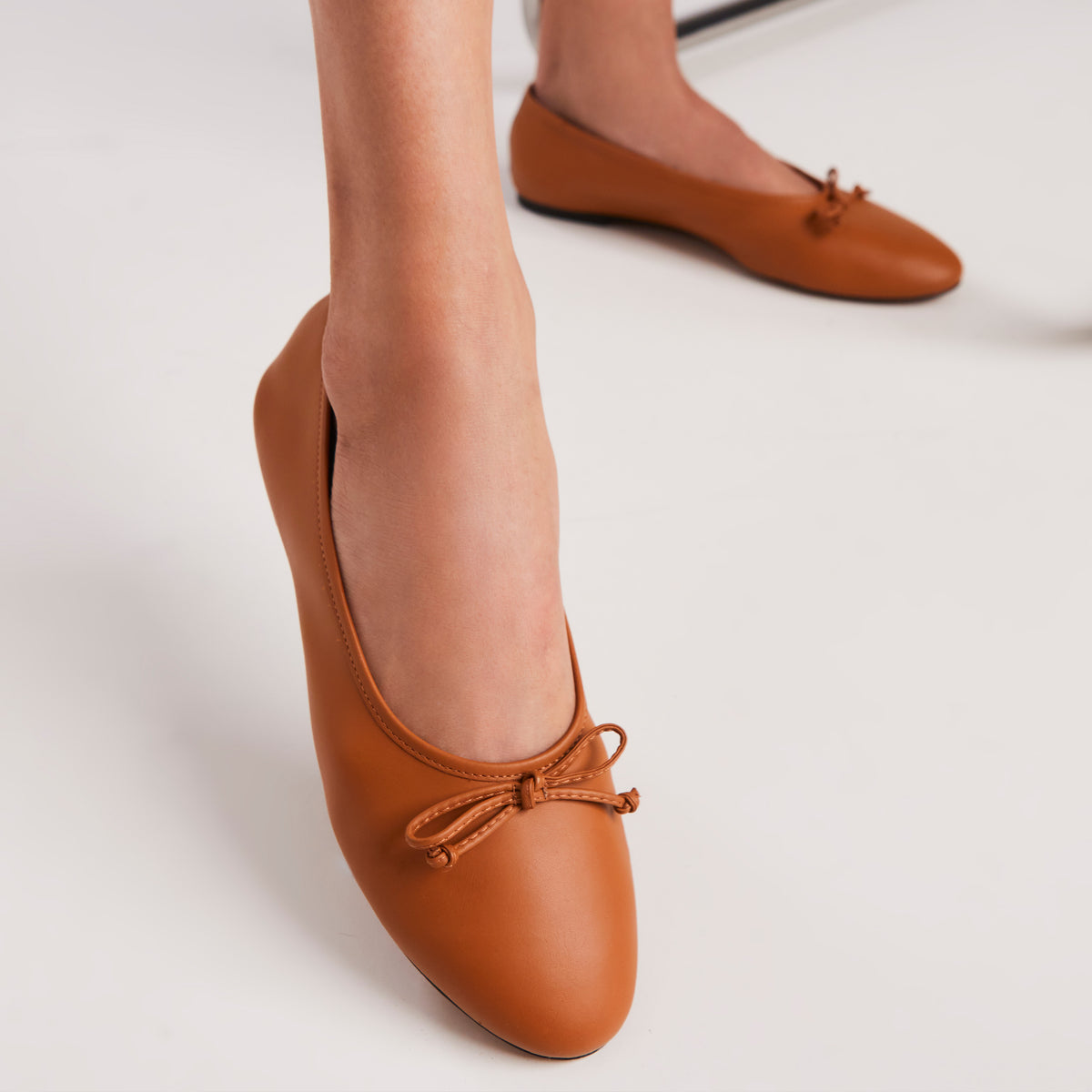 Sapatilha Slip Couro Caramelo