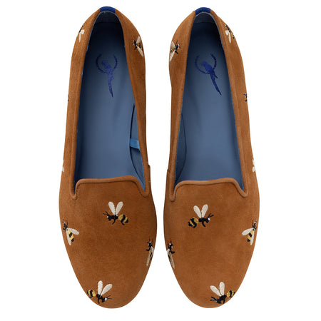 Mocassim Loafer Hive Camurça Caramelo