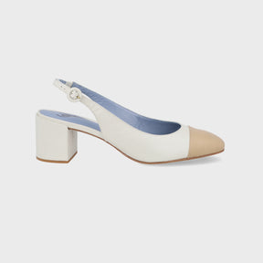 [Pre-Order] Slingback Captoe Off White