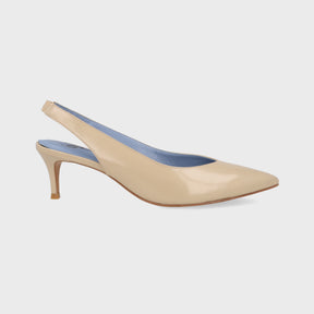 Slingback Classic Couro Amêndoa