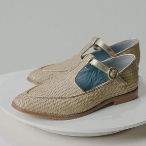 Loafer Buckle Palha Soleah & Blue Bird