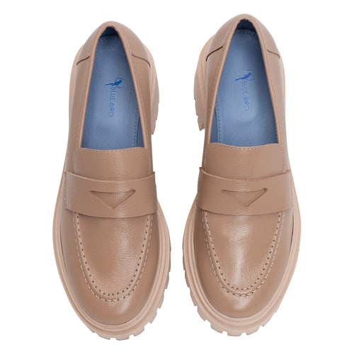 High Loafer Couro Nude